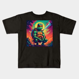 Ninja Turtle with smoke Kids T-Shirt